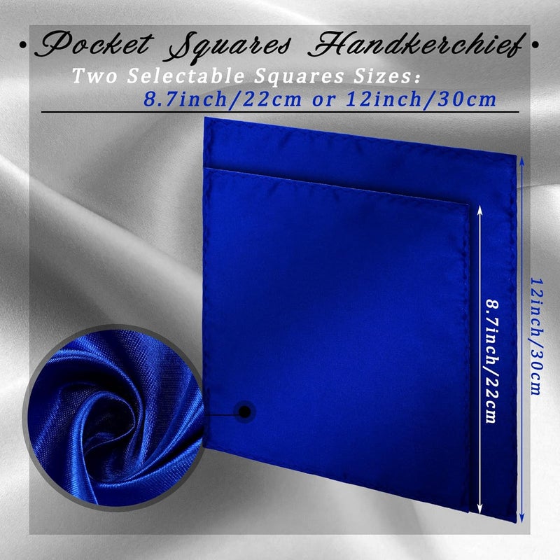 Newcotte 40 Pcs Pocket Squares for Men Assorted Solid Color Handkerchief Suit Pocket Handkerchief Soft Square Handy - Image 3